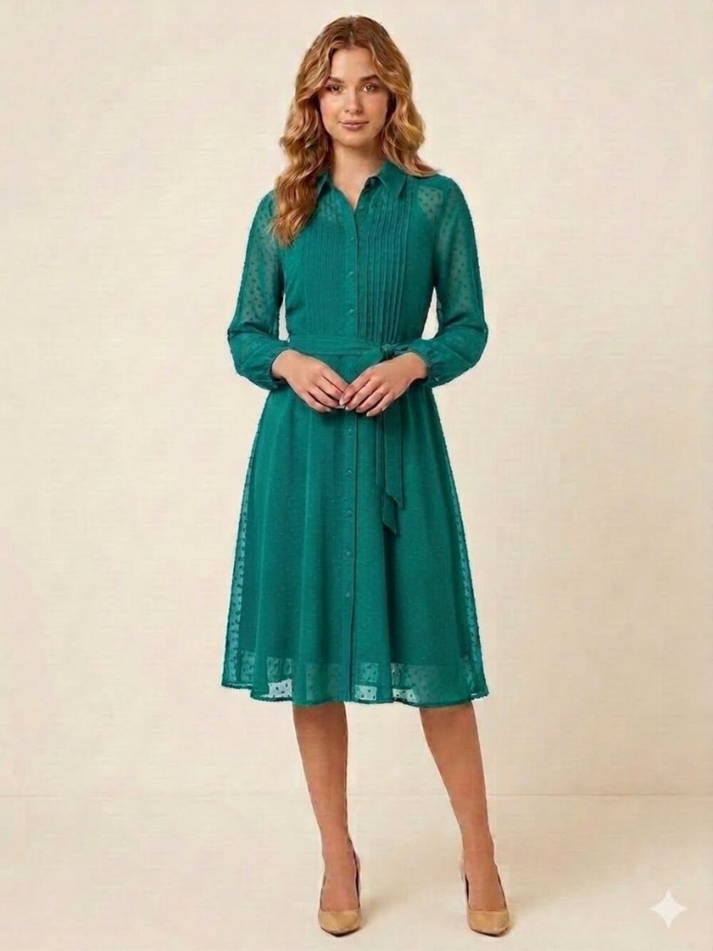 Nanette Lepore flowy midi teal dress, size 8